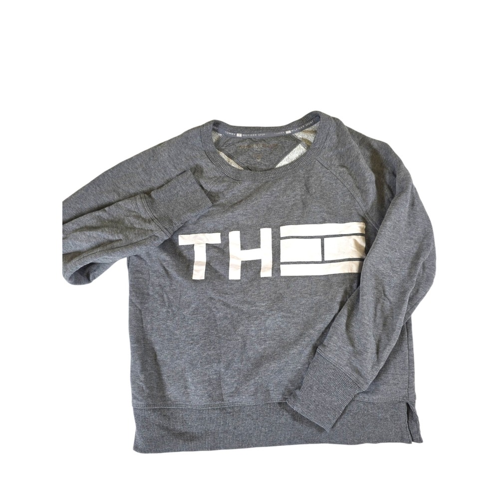 Tommy Hilfiger Sport Sweatshirt Pullover Athleisure Comfy Gray Small